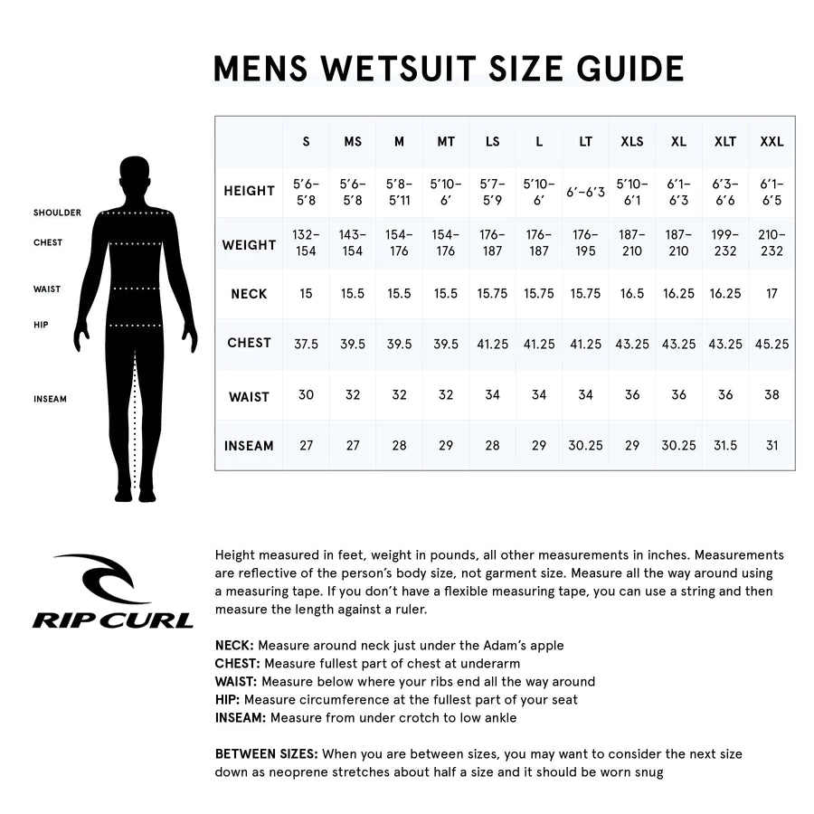 Rip Curl Men's Dawn Patrol 4/3 Back Zip | Diving Sports Canada | Vancouver