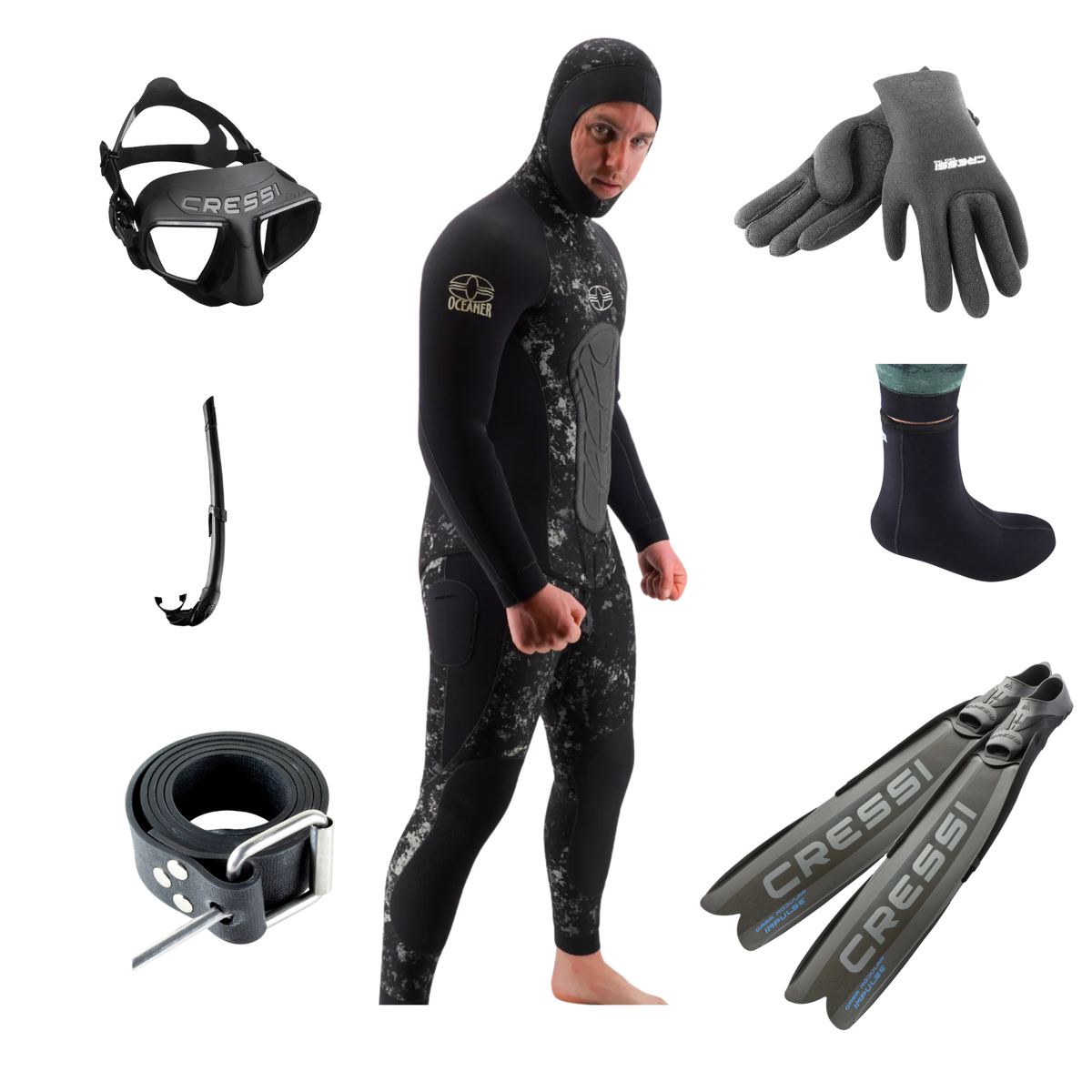 Oceaner Rockfish 7mm Men's Freediving Package