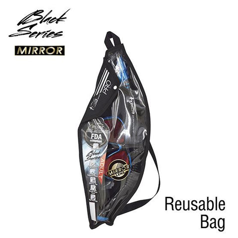 Tusa Powerview Adult Dry Mirror Lens Snorkeling Combo Fishtail Blue/Black