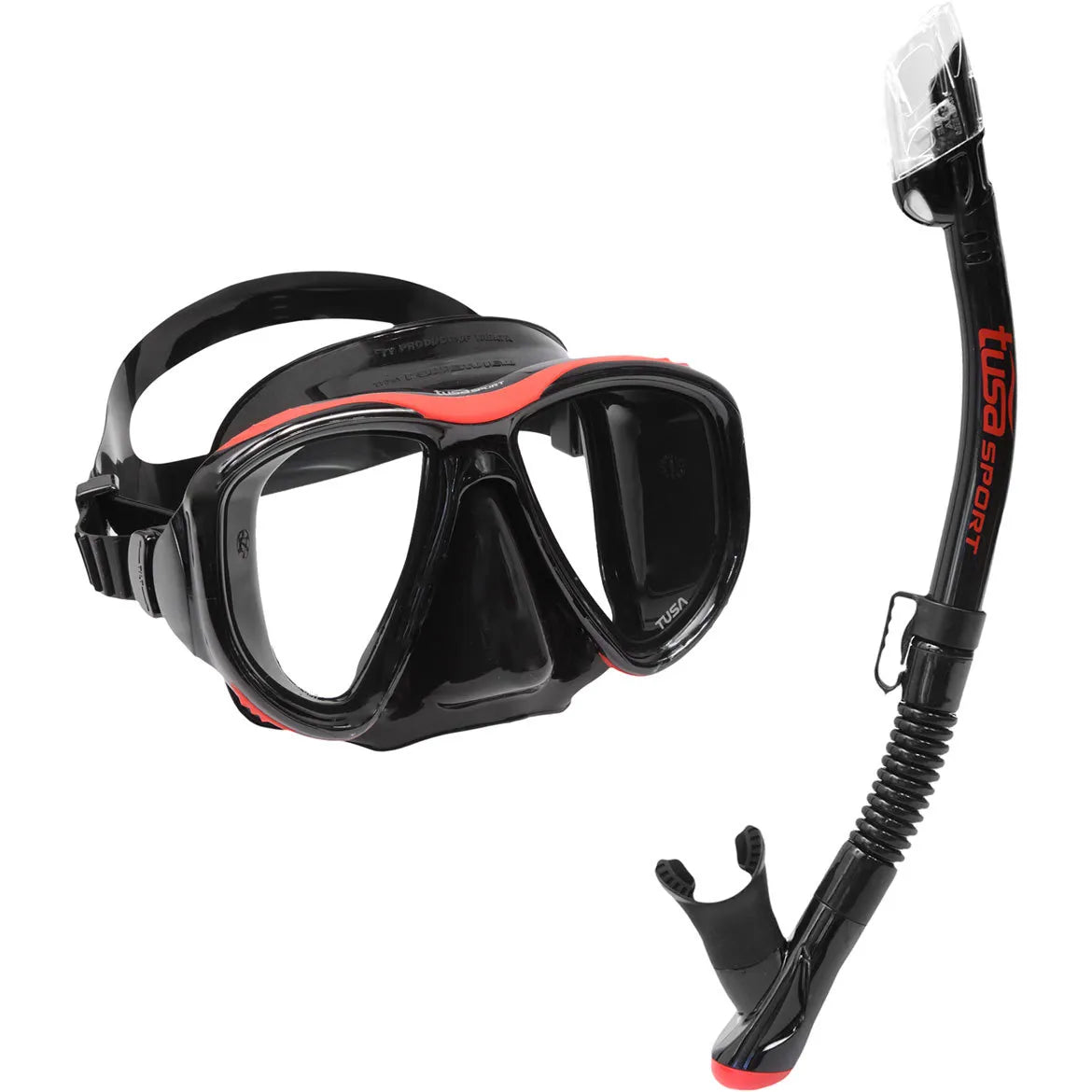 Tusa Sport PowerView Snorkeling Combo Red/Black