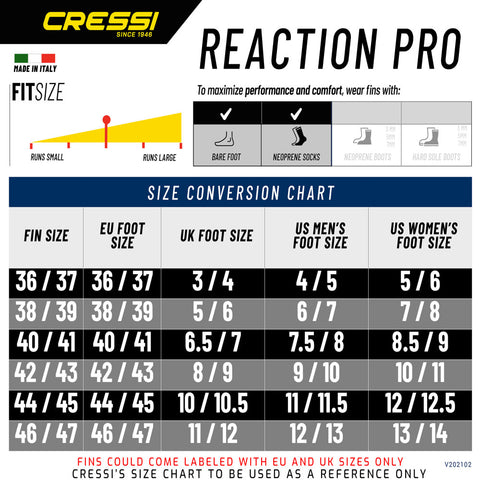 Cressi Reaction Pro blue | Diving Sports Canada